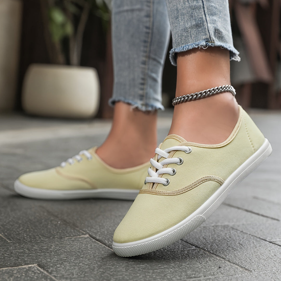 Skovae | Behagelige Lave Canvas Sneakers I Hvid