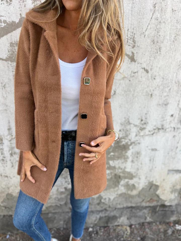 Stilla | Lang Jakke med Knapper