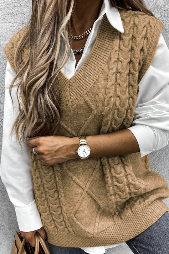Stilla | Over størrelse Vest, Striktrøje, Ærmeløs Trøje, Efterårsoutfit