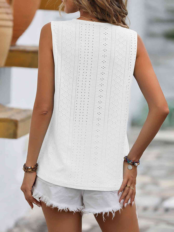 Stilla | Spliced Lace V-hals Udenærmelig Top