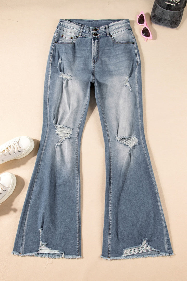 Stilla | Raw Hem Bootcut Jeans