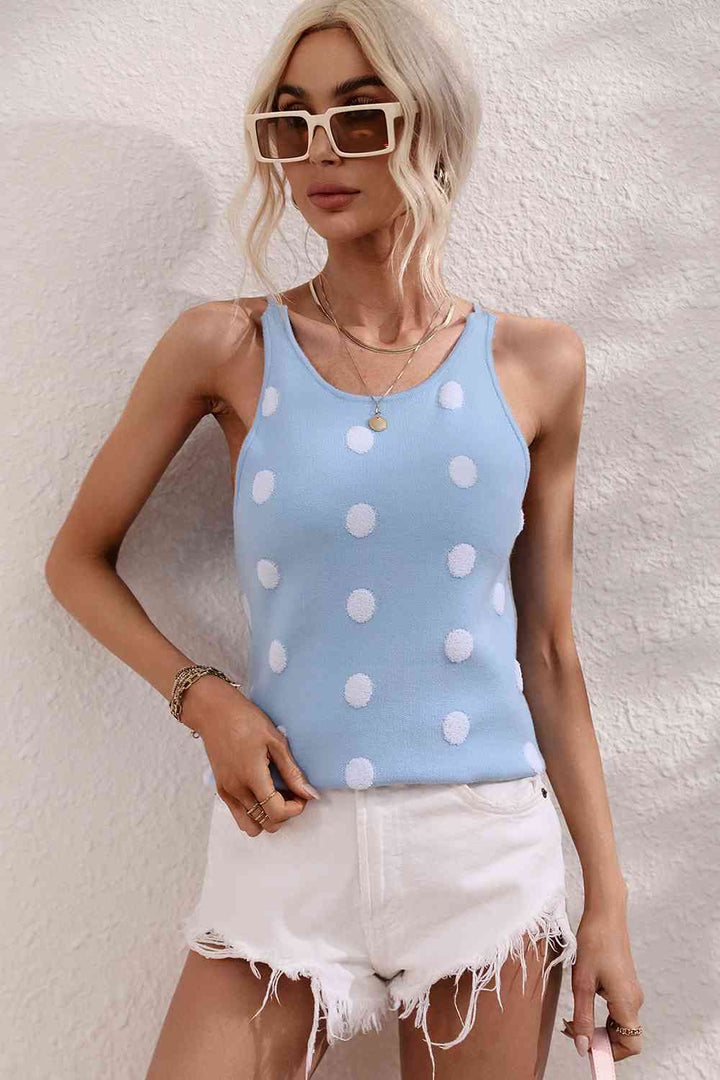 Stilla | Prik Rund Hals Strik Tank