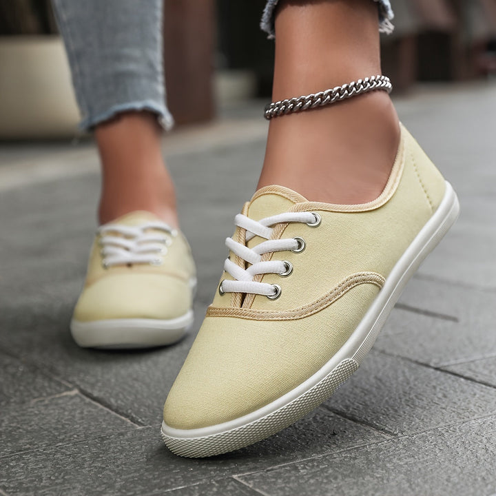 Skovae | Behagelige Lave Canvas Sneakers I Hvid