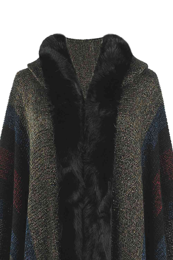 Stilla | Block Fringe Detail Poncho