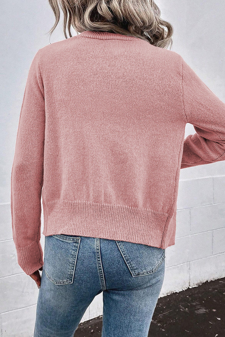 Stilla | Trim Knap-Up Cardigan