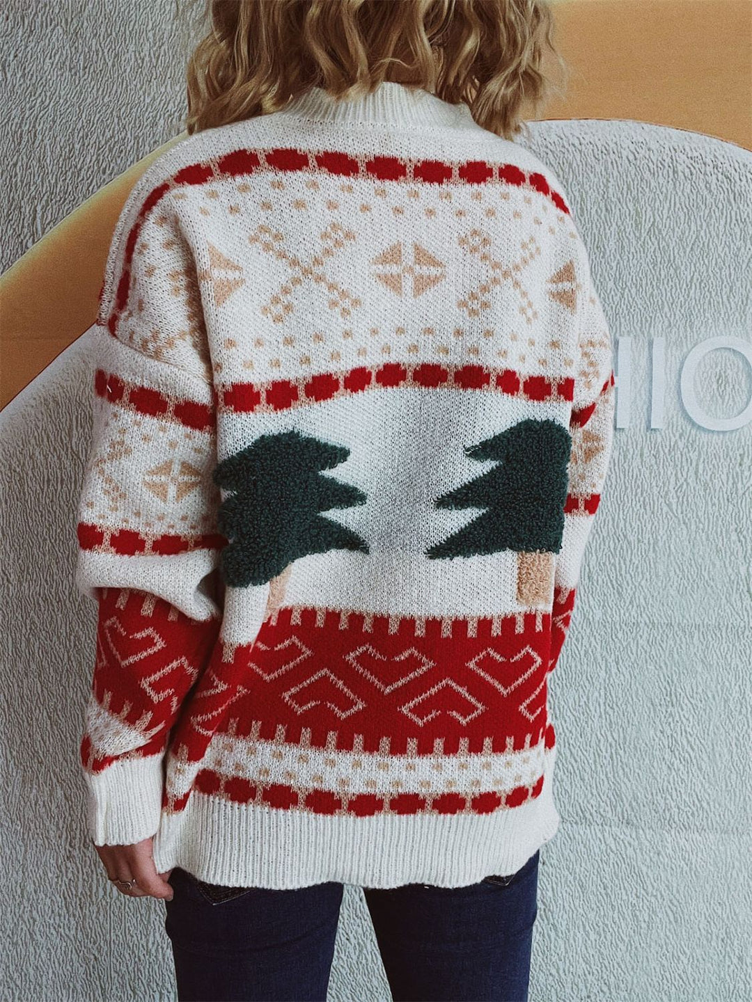 Stilla | Langærmet julesweater med høj krave