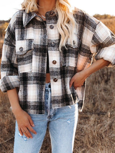 Stilla | Plaid Button Down Langærmet Shacket