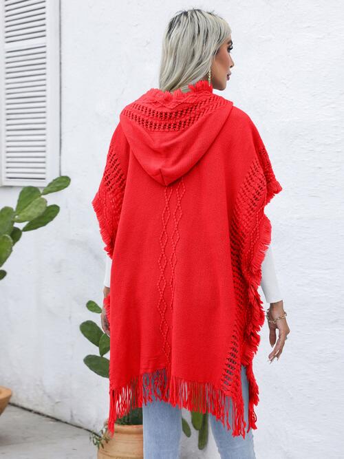 Stilla | Trim Knapperet Hætt Poncho