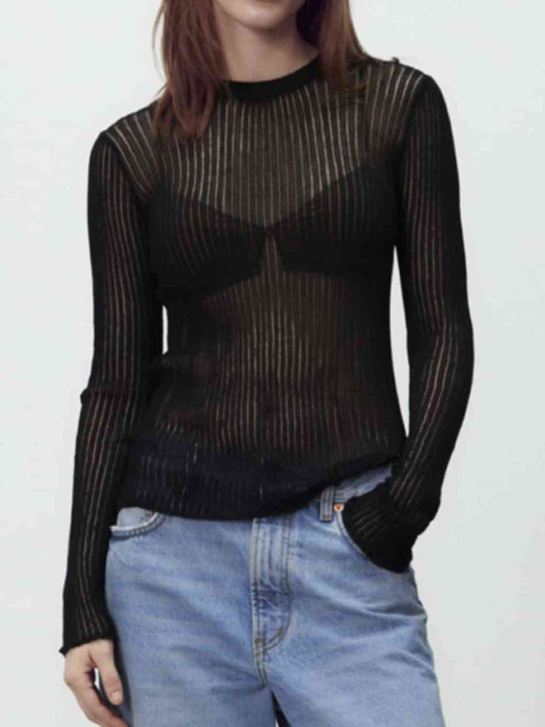 Stilla | Neck Ribbet Strik Tee