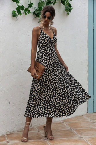 Stilla | Print Surplice Midi Cami Kjole