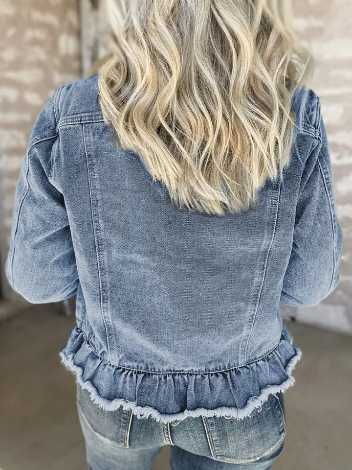 Stilla | Hem Langærmet Denim Jakke