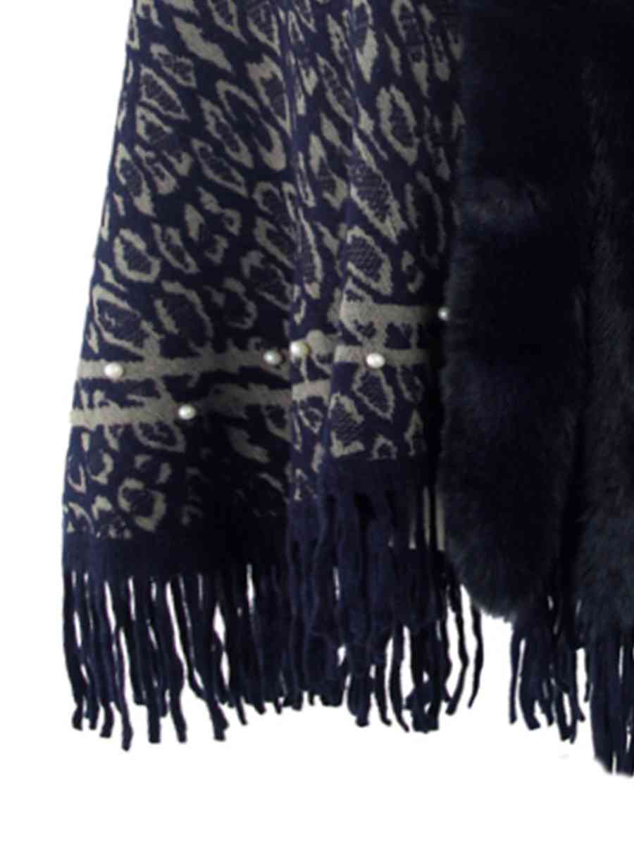 Stilla | Fringed Hem Poncho