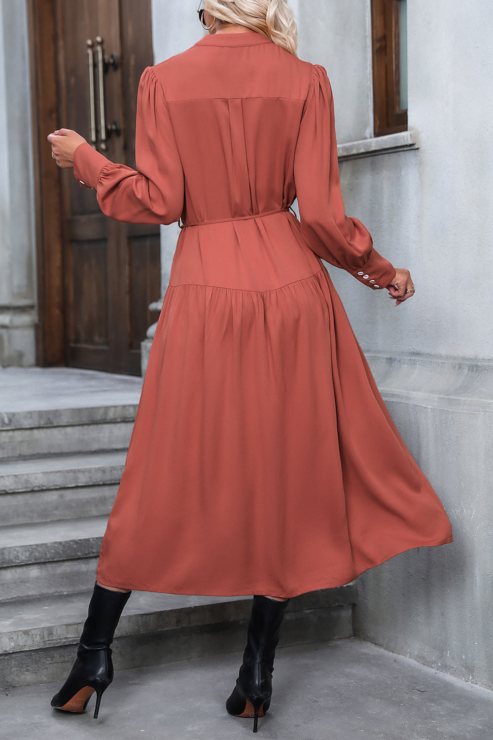 Stilla | Down Notched Neck Dress