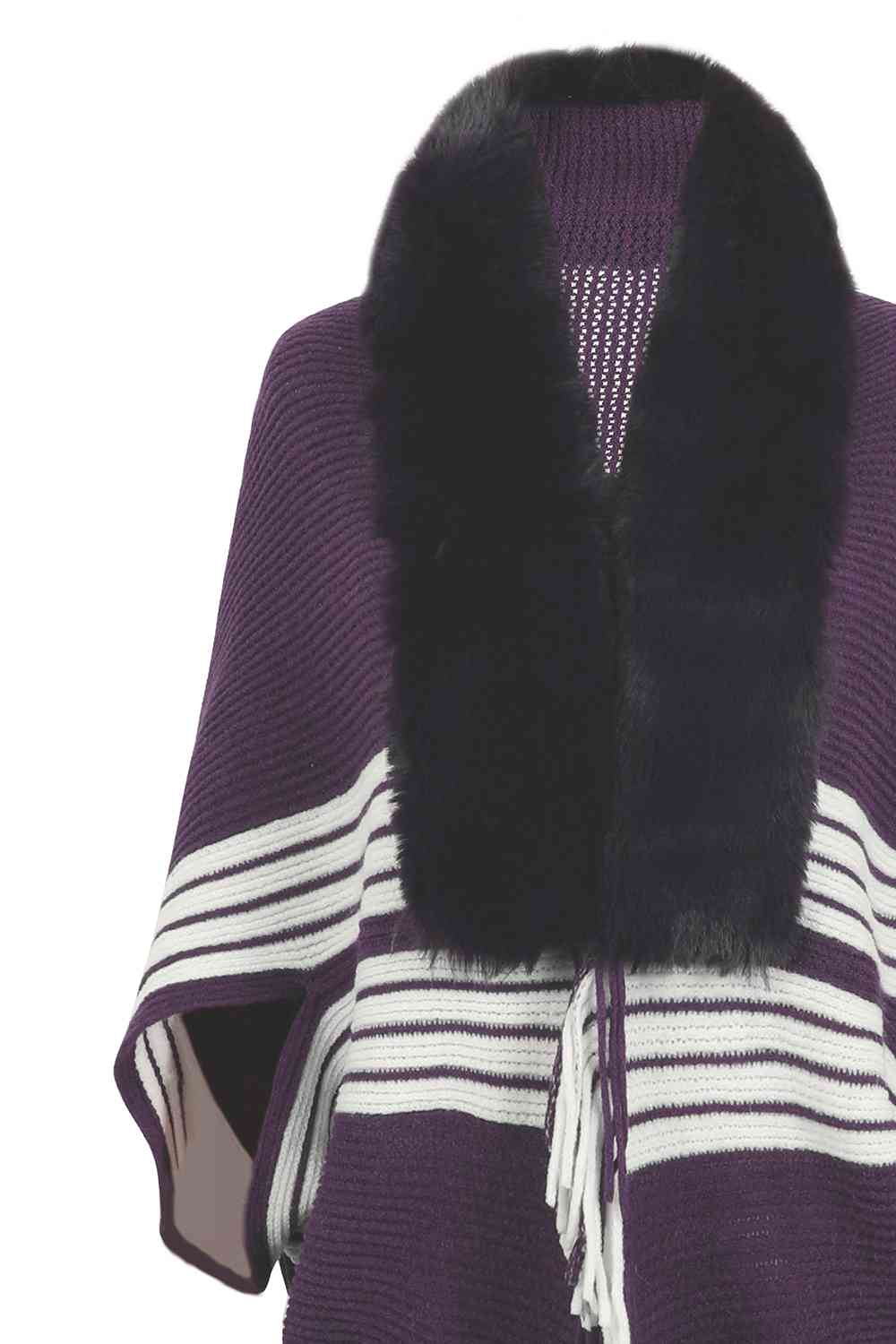 Stilla | Frynse Detalje Langærmet Poncho