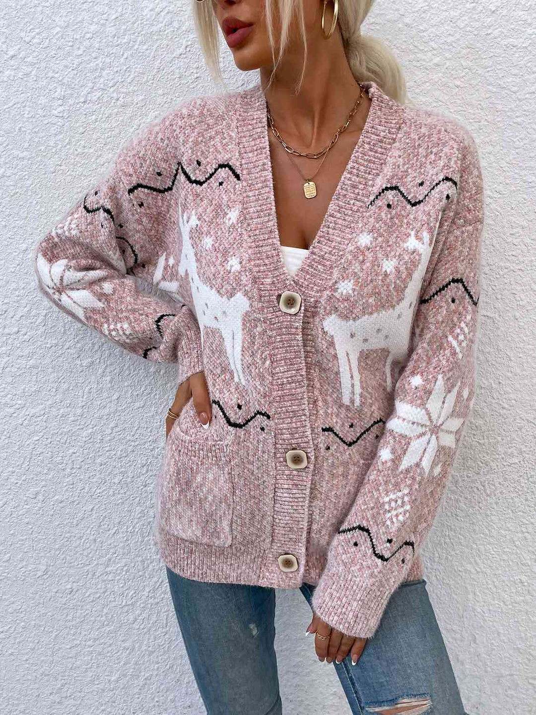 Stilla | Knappende Cardigan Med Lommer