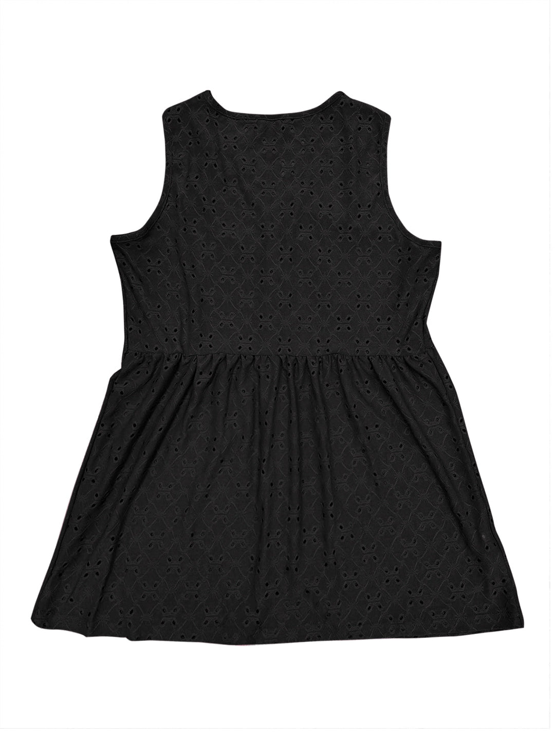 Stilla | Plus Size Eyelet Knap Op V-Hals Tank