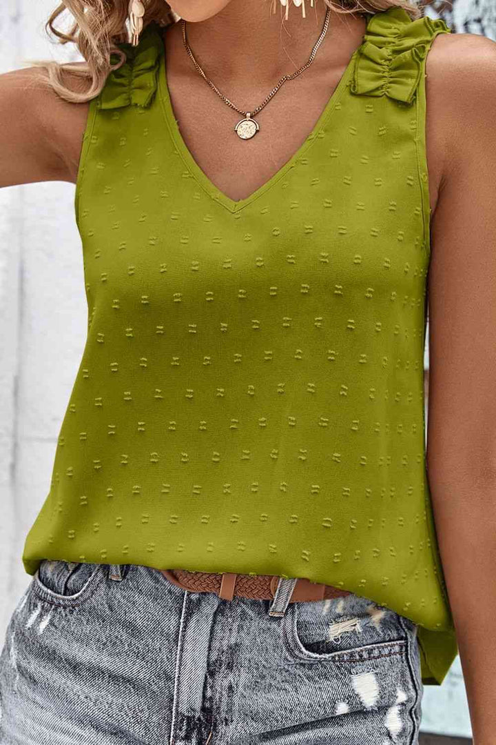 Stilla | Dot Shoulder Detail V-hals Tank