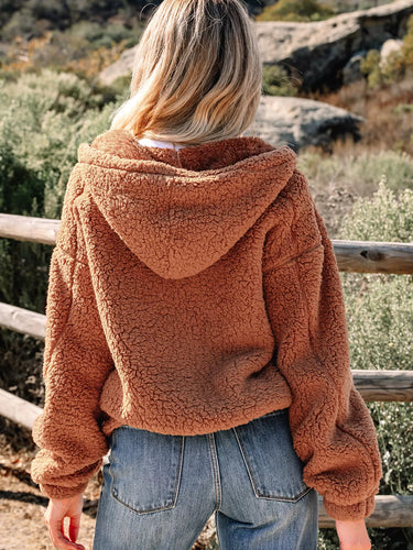 Stilla | Dame Relaxed Fit Zip Up Teddyjakke