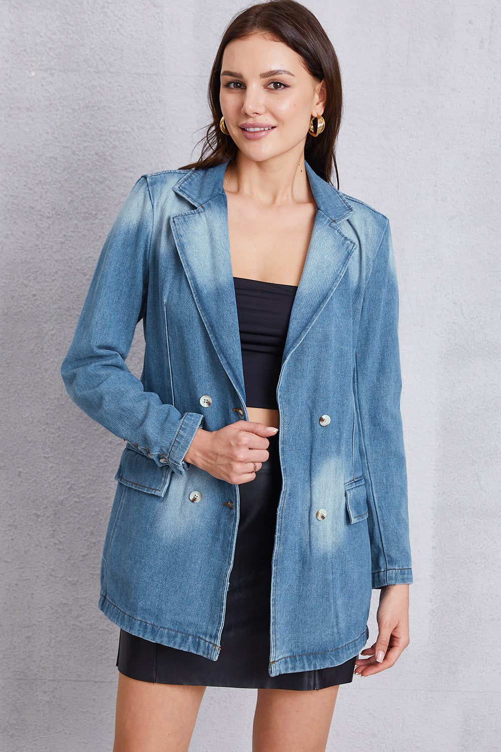 Stilla | Krave Vasket Denim Top