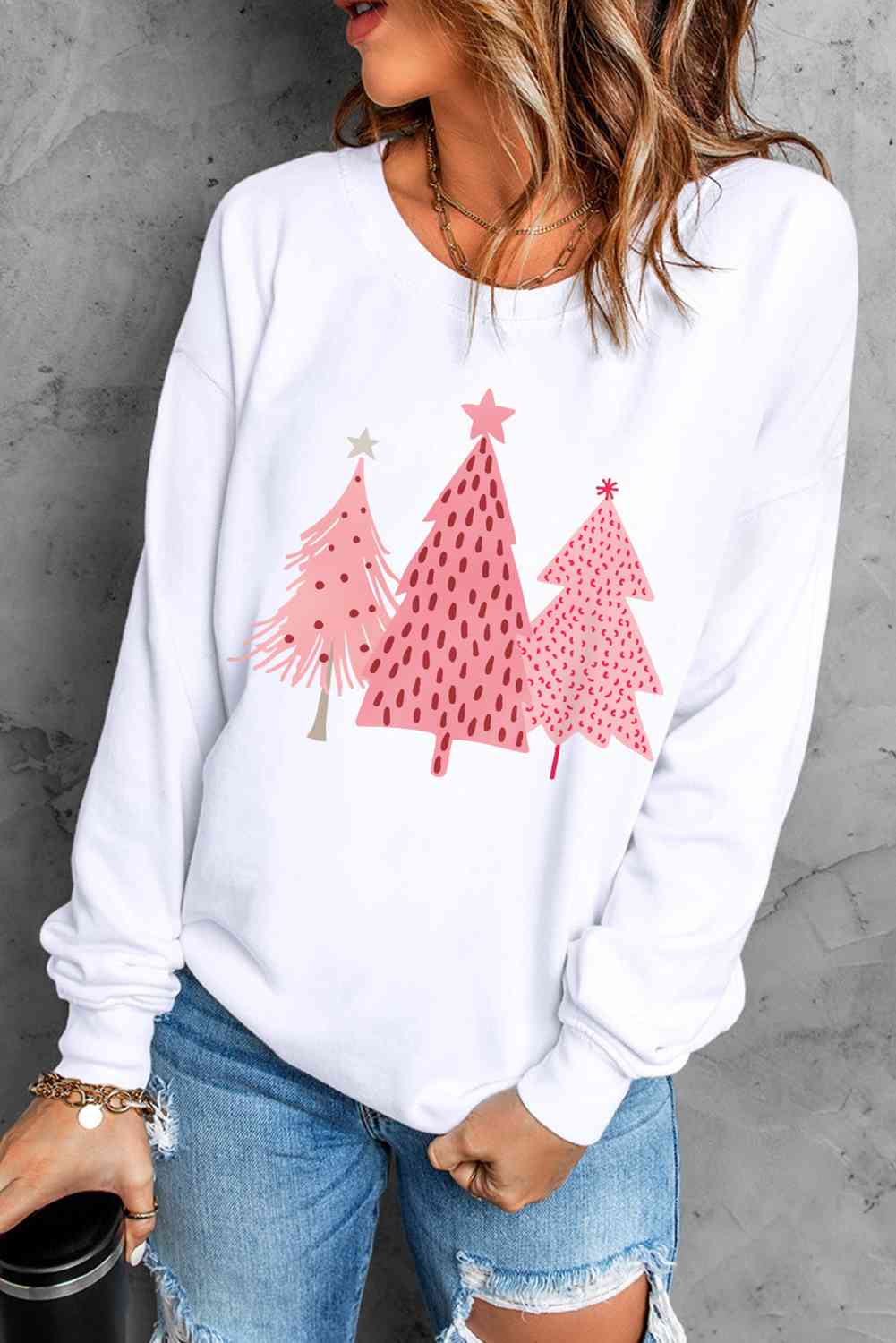 Stilla | Træ Grafik Langærmet Sweatshirt