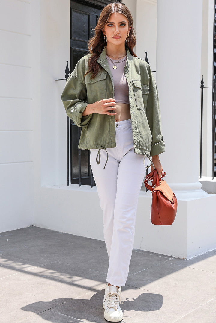 Stilla | Snap Down Dropped Shoulder Denim Jakke