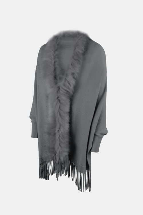 Stilla | Åben Front Langærmet Poncho