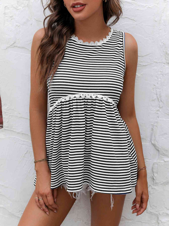 Stilla | Blondekant Rund Hals Tanktop