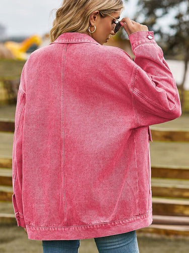 Stilla | Hals Knap-op Denim Jakke
