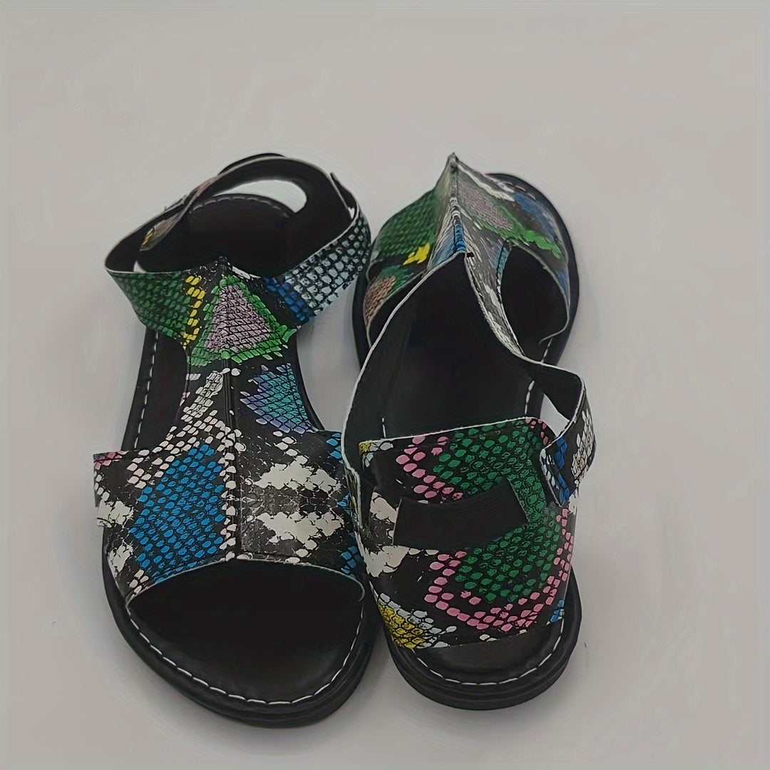 Stilla | Sandaler Med Elastisk Rem, Lette Flade Sommersko