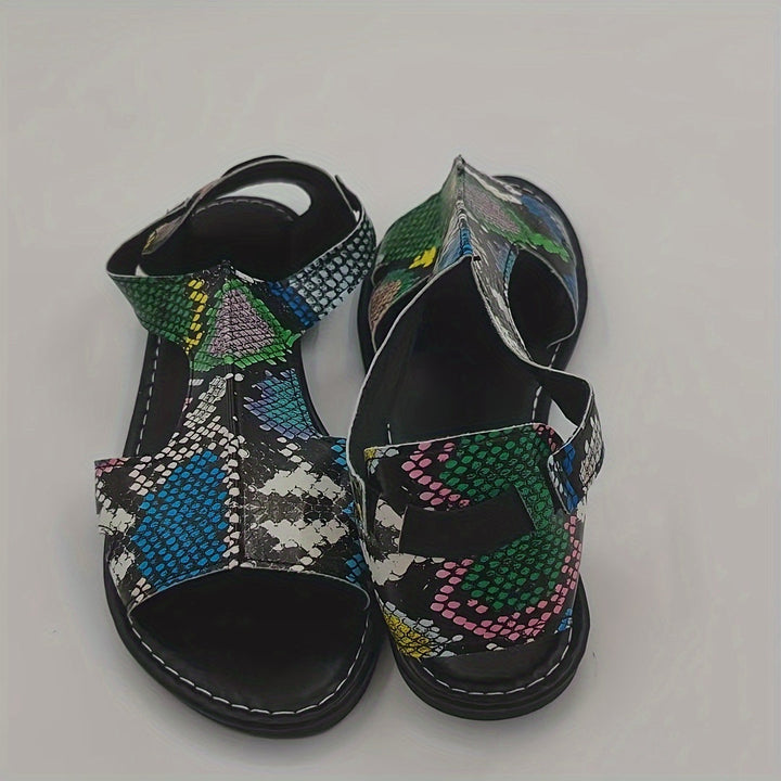 Stilla | Sandaler Med Elastisk Rem, Lette Flade Sommersko