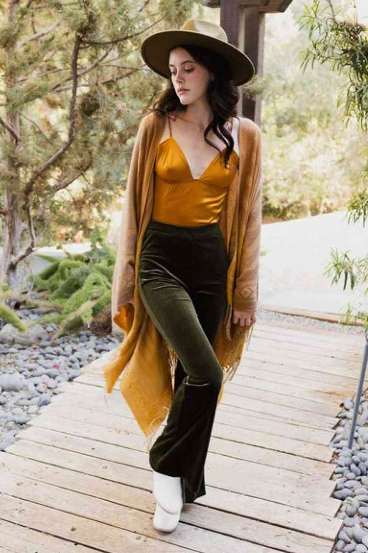 Stilla | Desert Ambiance Farveblanding Frynses trim Poncho