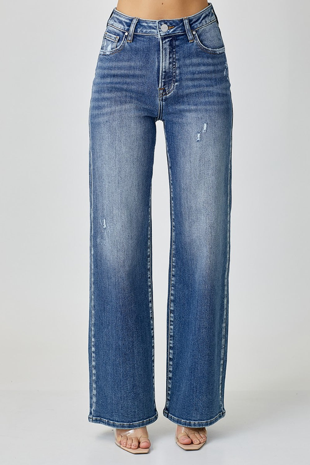 Stilla | Høj Talje Bred Ben Jeans