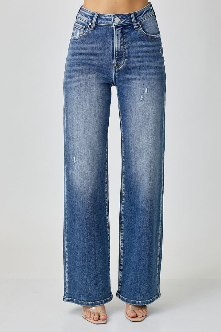 Stilla | Højtaljede Bred Ben Jeans