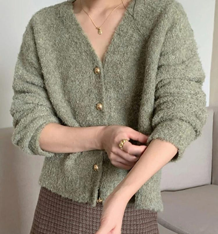 Stilla | Fuzzy strikjakke