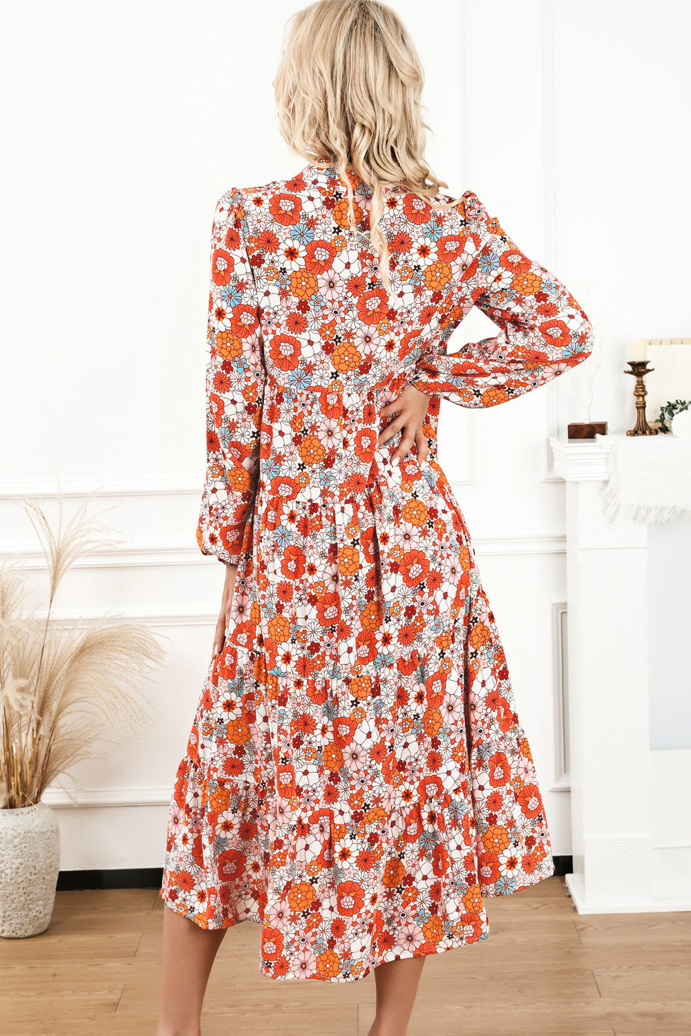 Stilla | Notched Neck Langærmet Kjole