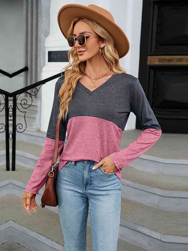 Stilla | Neck Langærmet T-shirt To-tone