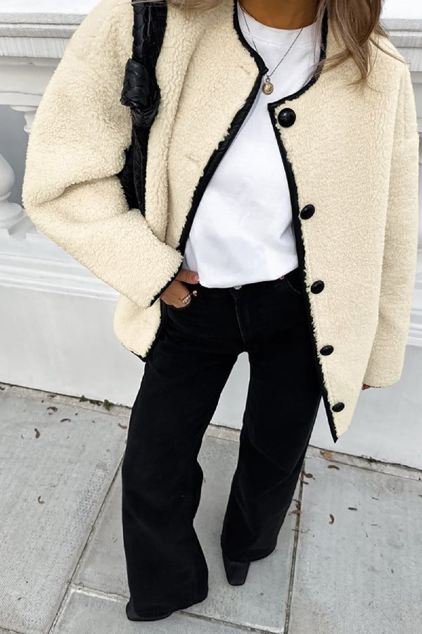 Stilla | Patchwork Rundhalset Varm Loose Jakke