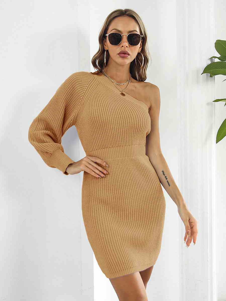 Stilla | Skulder Mini Sweater Kjole