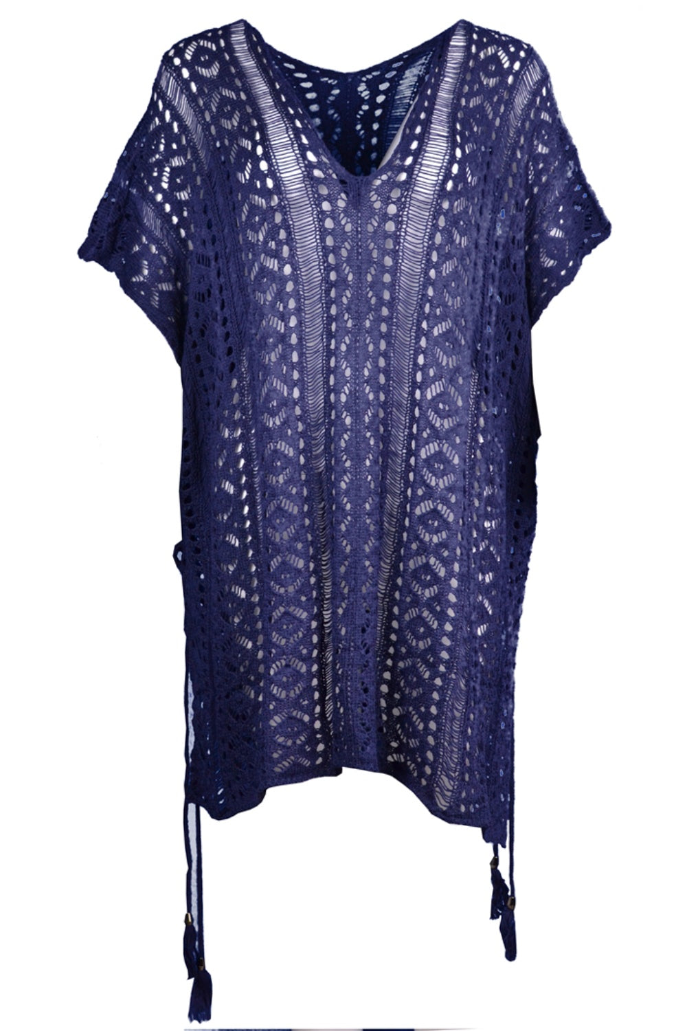 Stilla | V-hals Cover-up Med Frynse