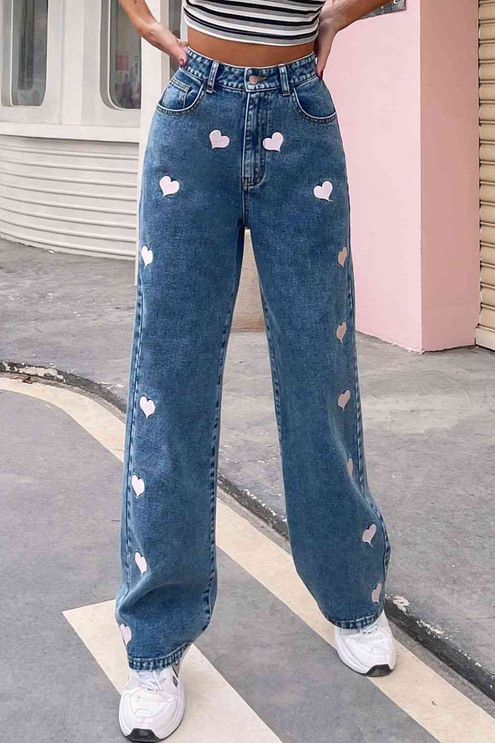 Stilla | Print Knapje Jeans