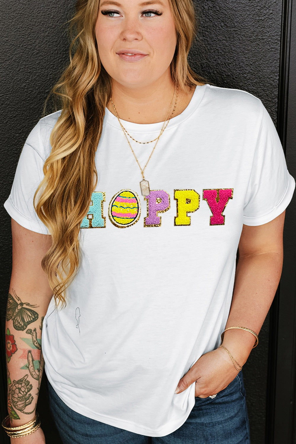 Stilla | Plus Size Rund Hals Kort Ærme T-Shirt