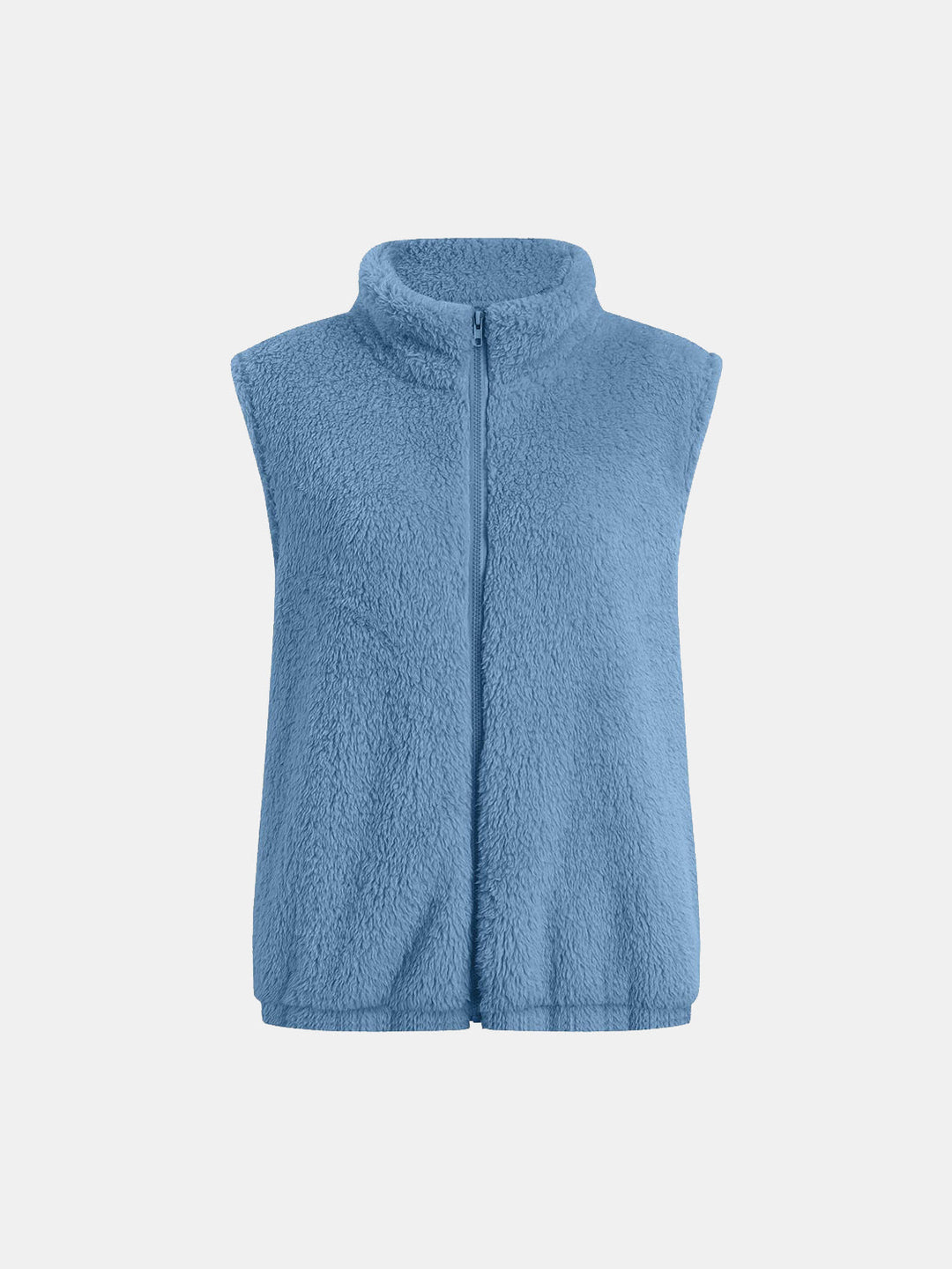 Stilla | Plush Vest Kapotte med Lynlås og Store Lommer