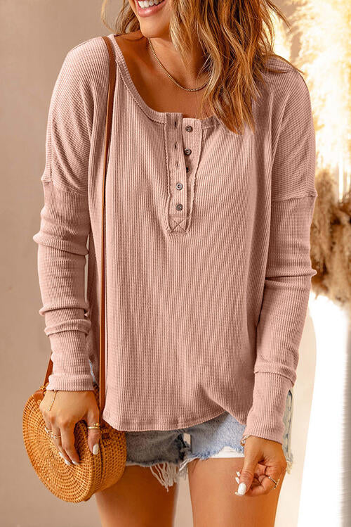 Stilla | Strik Henley Langærmet Top