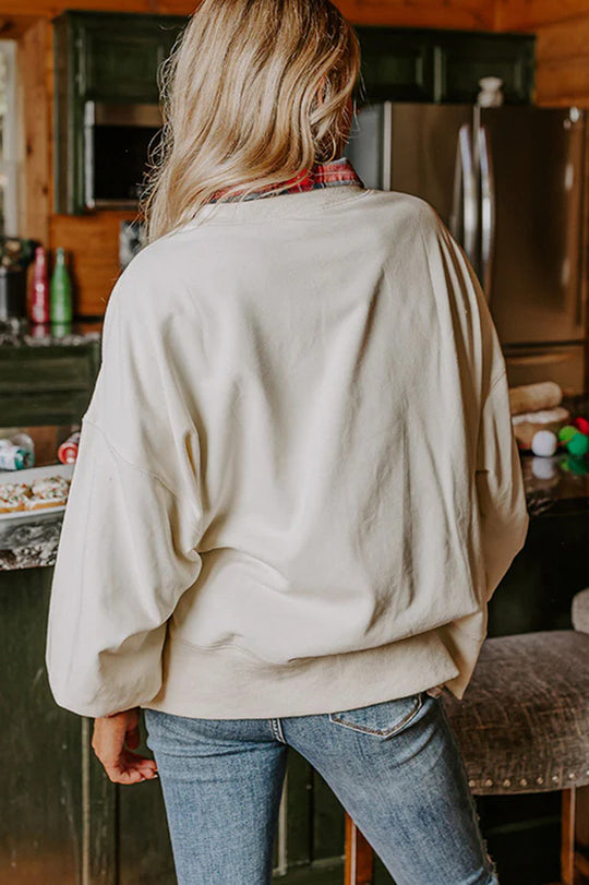 Stilla | Julemand Pailletter Løs Afslappet Sweatshirt