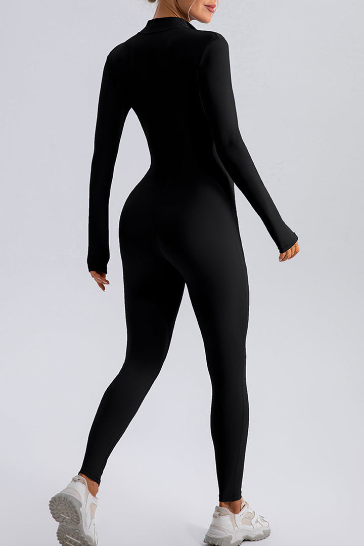 Stilla | Zip Mock Hals Aktiv Jumpsuit