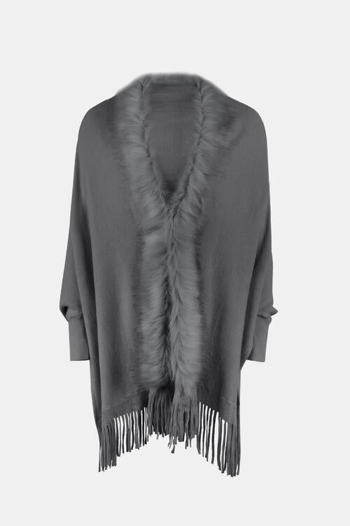 Stilla | Åben Front Langærmet Poncho