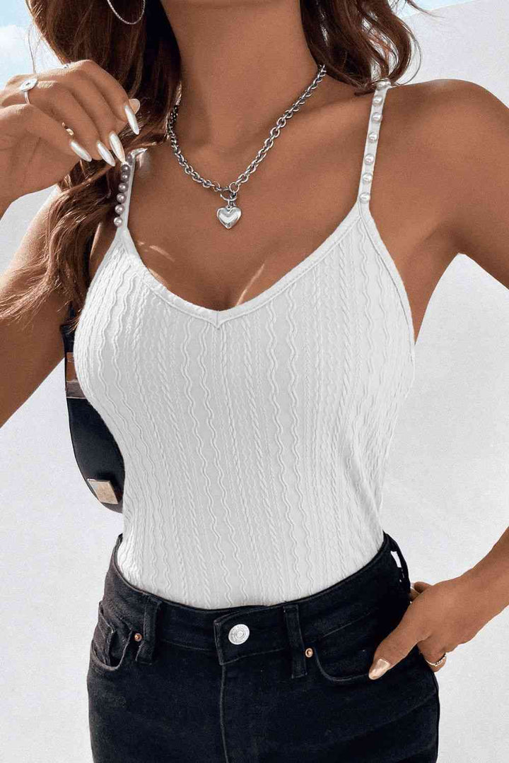 Stilla | Detalje Spaghetti Stropper Kabelstrik Cami