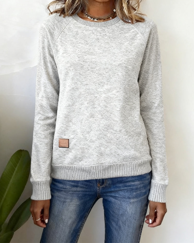 Stilla | Lækkert Sweatshirt med Rund halsudskæring