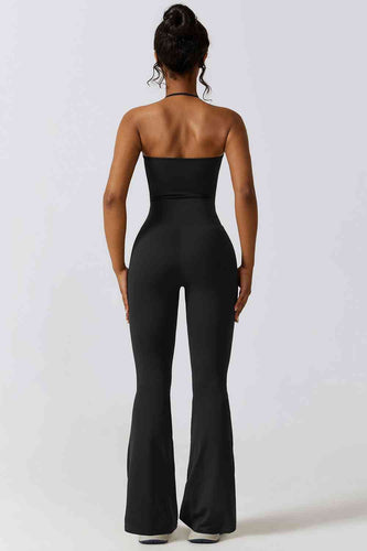 Stilla | Hals Flare Sport Jumpsuit