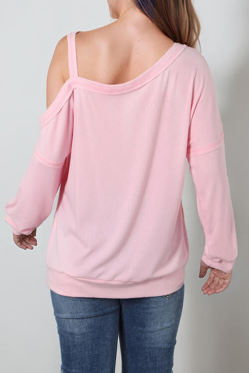 Stilla | Jule Grafik Asymmetrisk Hals Top